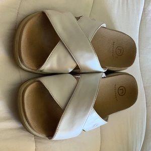 ROCKPORT Slides Sandals WHITE (9) excellent